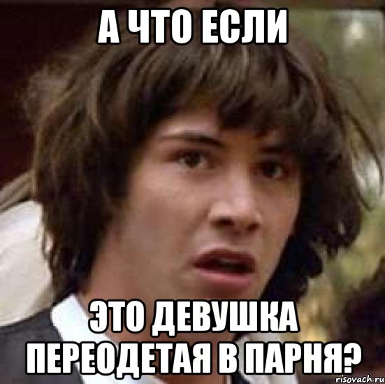 А что если это девушка переодетая в парня?, Мем А что если (Киану Ривз)