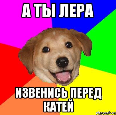 а ты лера извенись перед катей, Мем Advice Dog