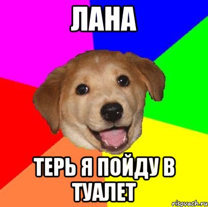 Лана терь я пойду в туалет, Мем Advice Dog