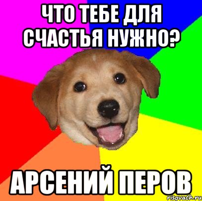 Что тебе для счастья нужно? Арсений Перов, Мем Advice Dog