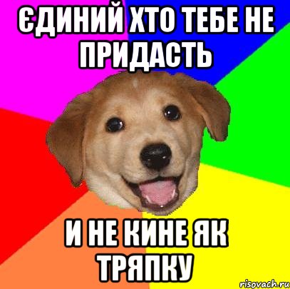 єдиний хто тебе не придасть и не кине як тряпку, Мем Advice Dog