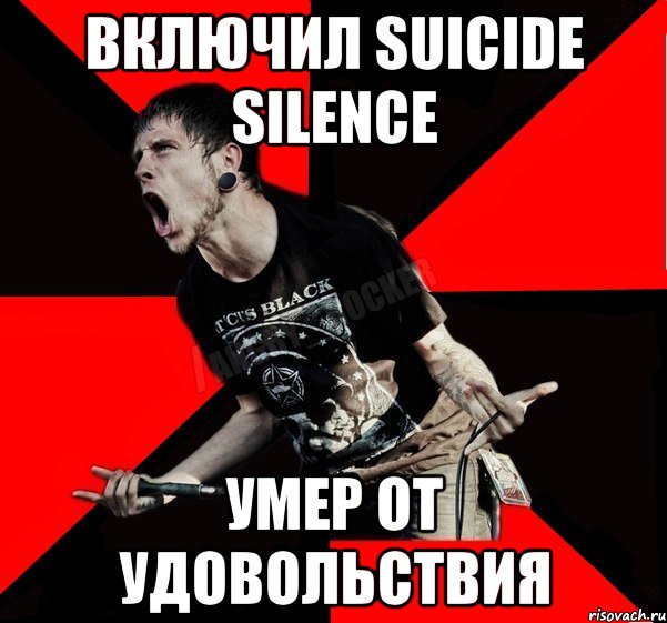 Включил Suicide Silence умер от удовольствия, Мем Агрессивный рокер