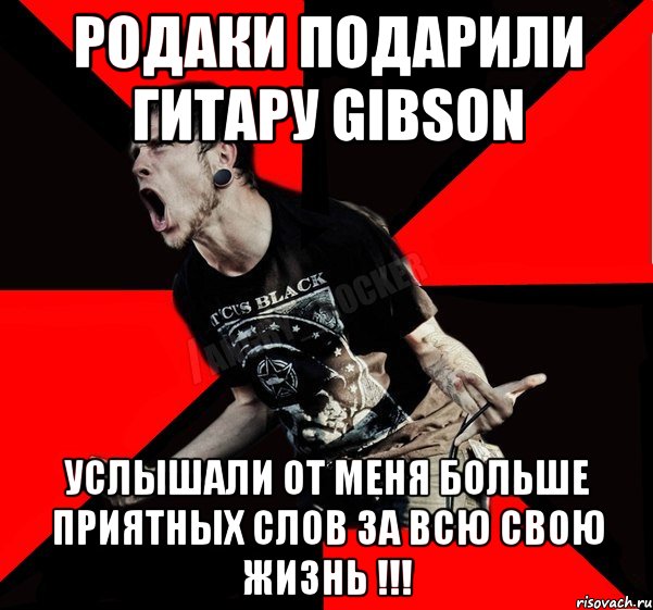 Родаки подарили гитару Gibson Услышали от меня больше приятных слов за всю свою жизнь !!!, Мем Агрессивный рокер