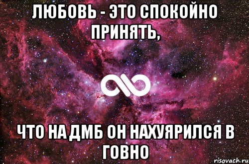 любовь - это спокойно принять, что на ДМБ он нахуярился в говно, Мем офигенно