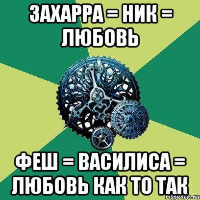 Захарра = Ник = Любовь Феш = Василиса = Любовь Как то так