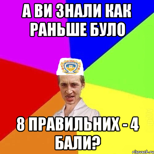 а ви знали как раньше було 8 правильних - 4 бали?, Мем Чоткий Паца Горбачевського