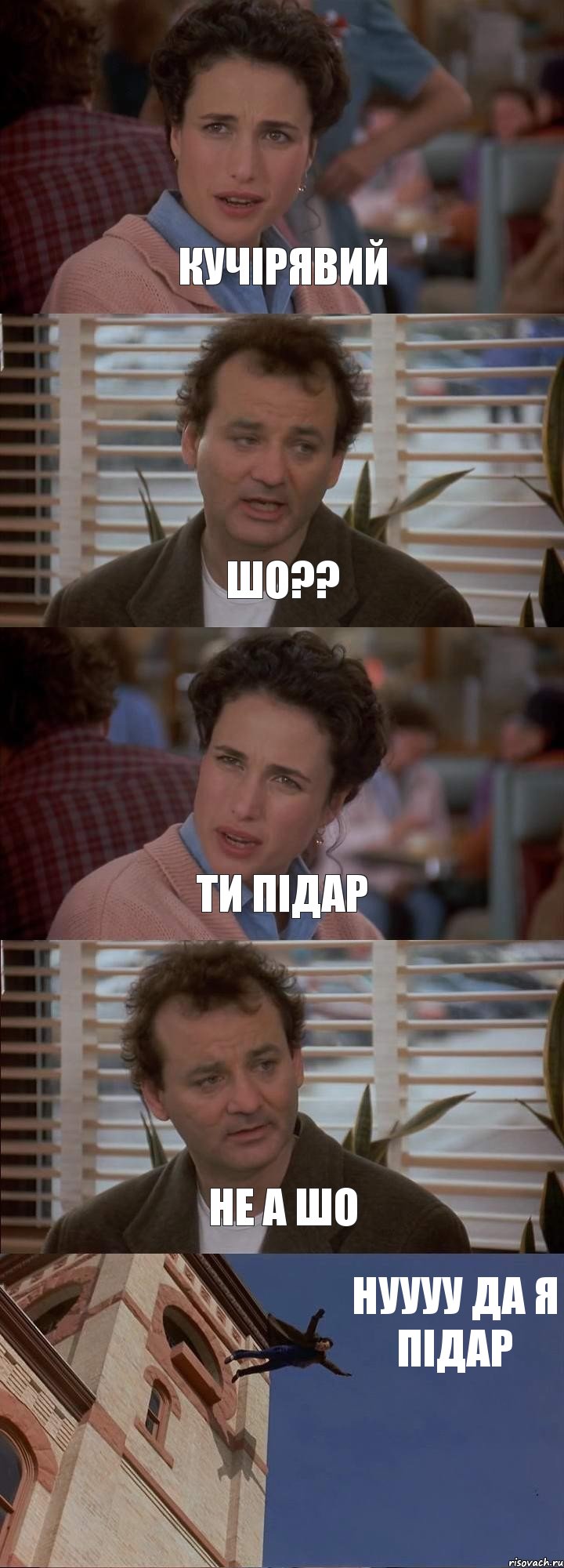 КУЧІРЯВИЙ ШО?? ТИ ПІДАР НЕ А ШО НУУУУ ДА Я ПІДАР, Комикс День сурка