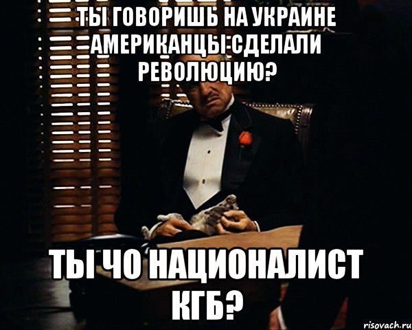 Ты говоришь на Украине Американцы сделали революцию? Ты чо националист КГБ?, Мем Дон Вито Корлеоне