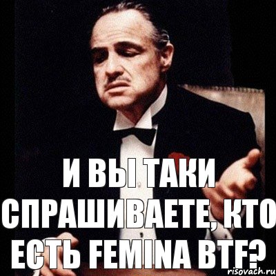 И ВЫ ТАКИ СПРАШИВАЕТЕ, КТО ЕСТЬ FEMINA BTF?, Комикс Дон Вито Корлеоне 1