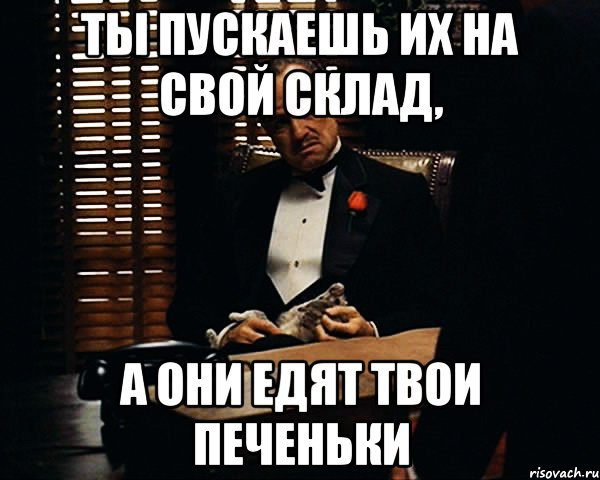 ты пускаешь их на свой склад, а они едят твои печеньки, Мем Дон Вито Корлеоне