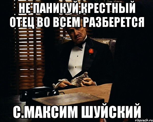 Не паникуй,Крестный отец во всем разберется С.Максим Шуйский, Мем Дон Вито Корлеоне