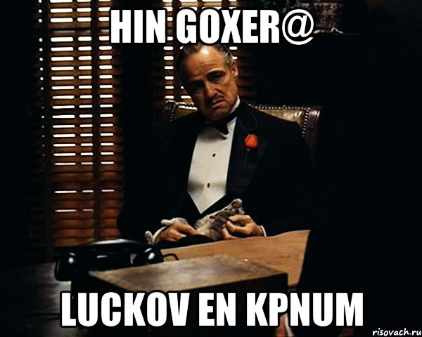 HIN GOXER@ LUCKOV EN KPNUM, Мем Дон Вито Корлеоне