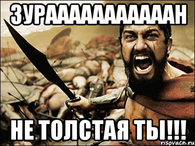 Зурааааааааааан Не толстая ты!!!, Мем Это Спарта