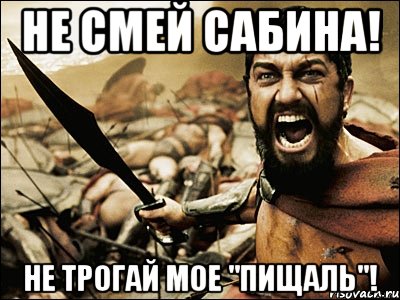 НЕ СМЕЙ САБИНА! НЕ ТРОГАЙ МОЕ "ПИЩАЛЬ"!, Мем Это Спарта