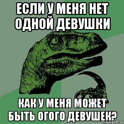 если у меня нет одной девушки как у меня может быть огого девушек?, Мем Филосораптор