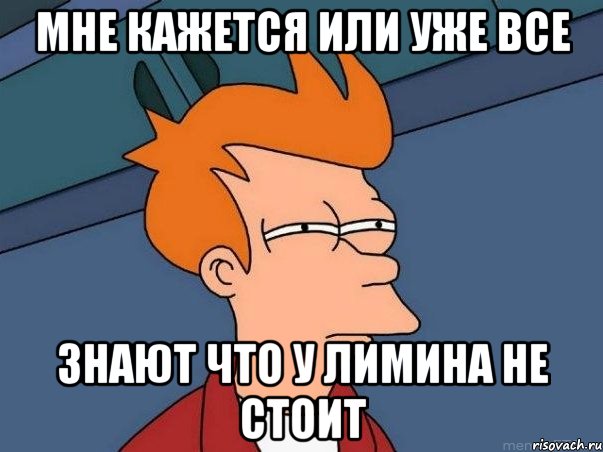 Мне кажется или уже все Знают что у лимина не стоит, Мем  Фрай (мне кажется или)