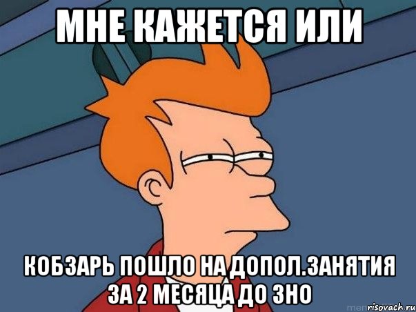 мне кажется или кобзарь пошло на допол.занятия за 2 месяца до ЗНО, Мем  Фрай (мне кажется или)