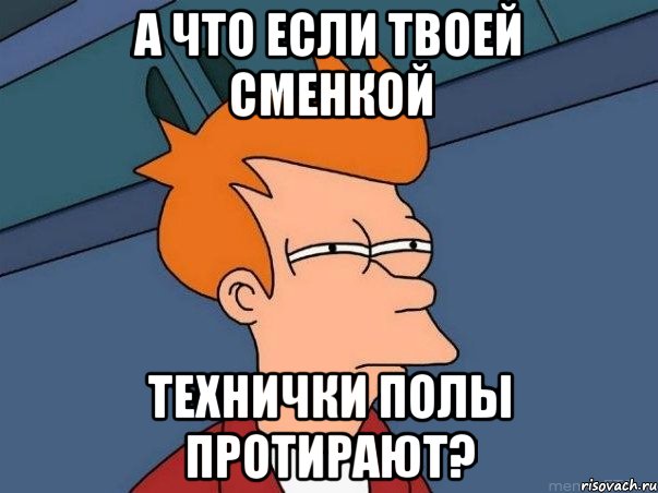 А что если твоей сменкой Технички полы протирают?, Мем  Фрай (мне кажется или)