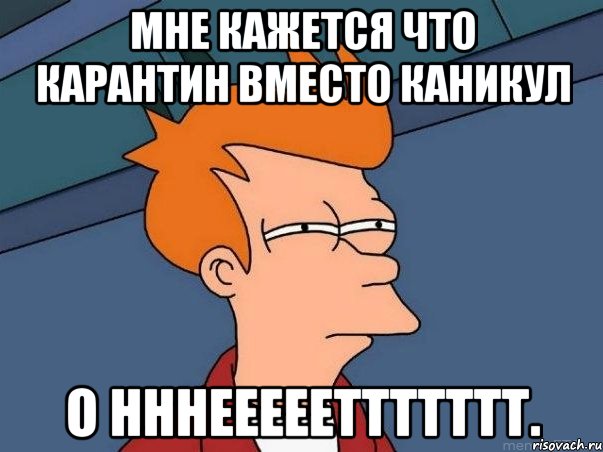 Мне кажется что Карантин вместо каникул О нннеееееттттттт., Мем  Фрай (мне кажется или)