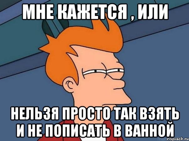 Мне кажется , или Нельзя просто так взять и не пописать в ванной, Мем  Фрай (мне кажется или)