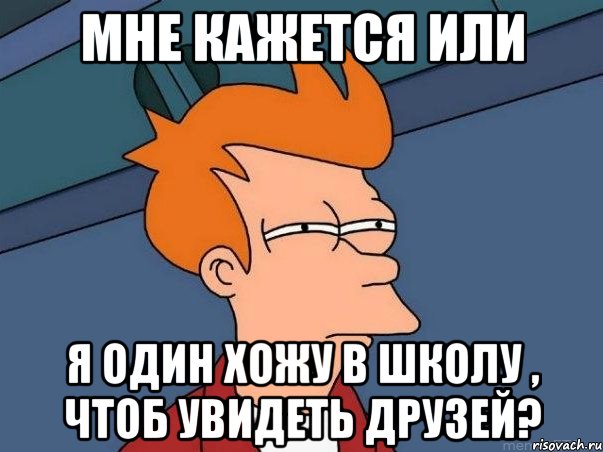 Мне кажется или Я один хожу в школу , чтоб увидеть друзей?, Мем  Фрай (мне кажется или)