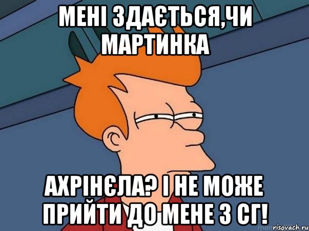 Мені здається,чи Мартинка ахрінєла? І не може прийти до мене з сг!, Мем  Фрай (мне кажется или)