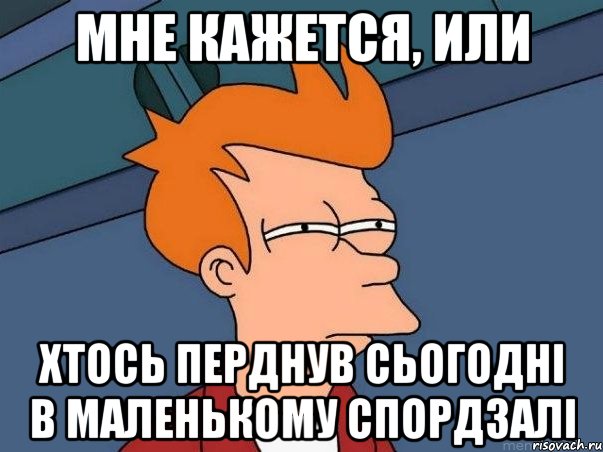 мне кажется, или хтось перднув сьогодні в маленькому спордзалі, Мем  Фрай (мне кажется или)