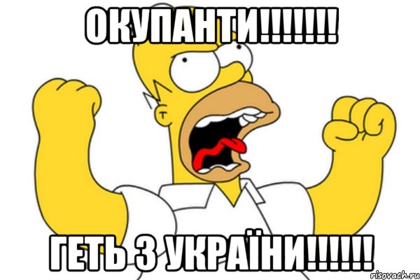 Окупанти!!!!!!! Геть з України!!!!!!, Мем Разъяренный Гомер