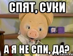 спят, суки а я не спи, да?