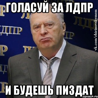 голасуй за лдпр и будешь пиздат, Мем Хватит это терпеть (Жириновский)