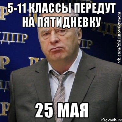 5-11 классы передут на пятидневку 25 мая, Мем Хватит это терпеть (Жириновский)