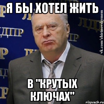 я бы хотел жить в "крутых ключах", Мем Хватит это терпеть (Жириновский)