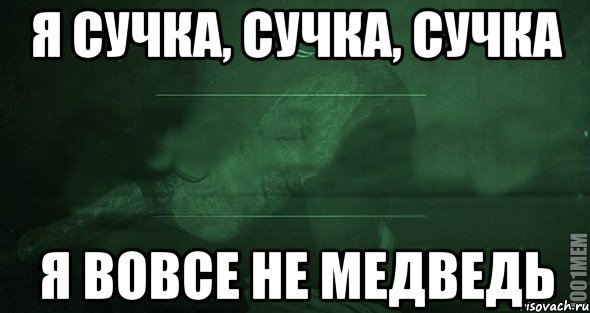 Я сучка, сучка, сучка я вовсе не медведь, Мем Игра слов 2