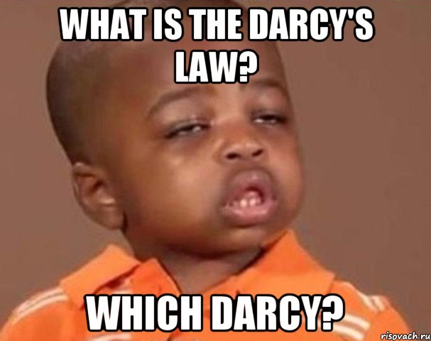 What is the Darcy's law? Which Darcy?, Мем  Какой пацан (негритенок)