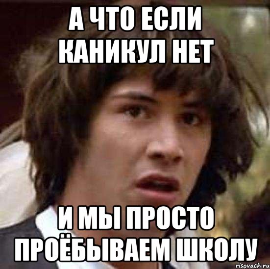 а что если каникул нет и мы просто проёбываем школу, Мем А что если (Киану Ривз)