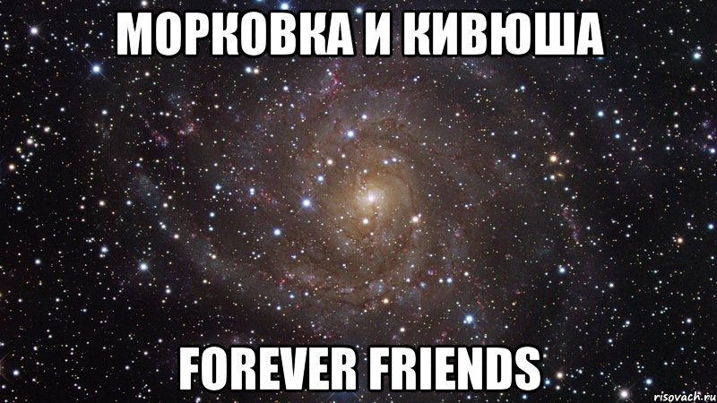 Морковка и кивюша forever friends, Мем  Космос (офигенно)