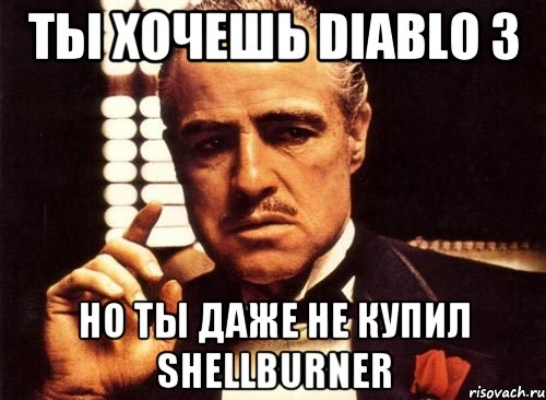 ты хочешь Diablo 3 но ты даже не купил ShellBurner, Мем крестный отец