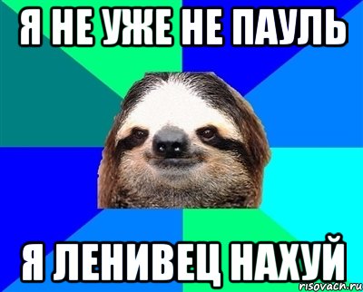 Я не уже не Пауль Я Ленивец нахуй, Мем Ленивец