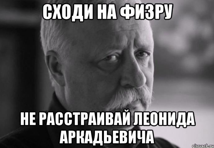 Сходи на физру Не расстраивай Леонида Аркадьевича, Мем Не расстраивай Леонида Аркадьевича