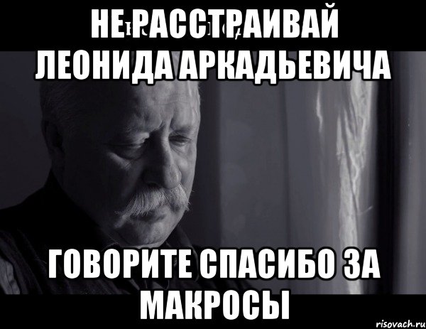 не расстраивай леонида аркадьевича говорите спасибо за макросы, Мем Не расстраивай Леонида Аркадьевича