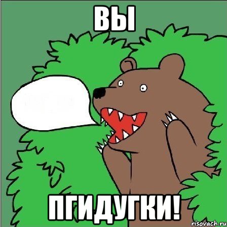 Вы Пгидугки!, Мем Медведь-шлюха