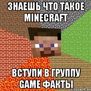 знаешь что такое minecraft вступи в группу game факты, Мем Миникрафтер