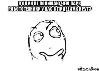 Я один не понимаю чем парк робототехники у нас в лицее так крут? , Мем Мне кажется или