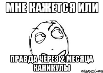 Мне кажется или Правда через 2 месяца каникулы, Мем Мне кажется или