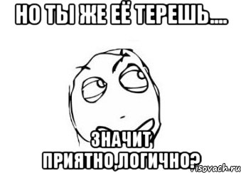 но ты же её терешь.... значит приятно,логично?, Мем Мне кажется или