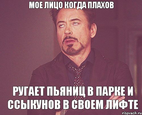 мое лицо когда Плахов ругает пьяниц в парке и ссыкунов в своем лифте, Мем твое выражение лица