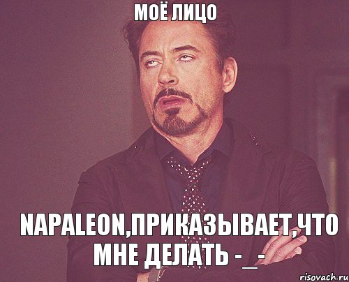 Моё лицо NapaleON,приказывает,что мне делать -_-, Мем твое выражение лица