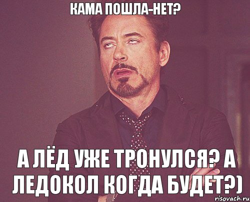 Кама пошла-нет? А Лёд уже тронулся? А Ледокол когда будет?), Мем твое выражение лица