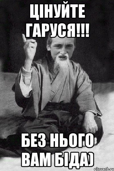 цінуйте Гаруся!!! без нього вам біда), Мем Мудрий паца