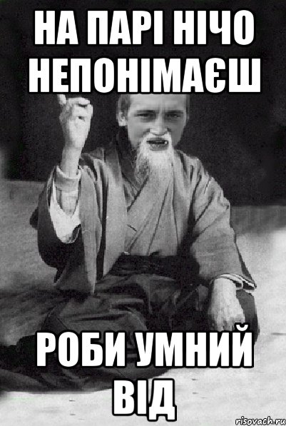 на парі нічо непонімаєш роби умний від, Мем Мудрий паца